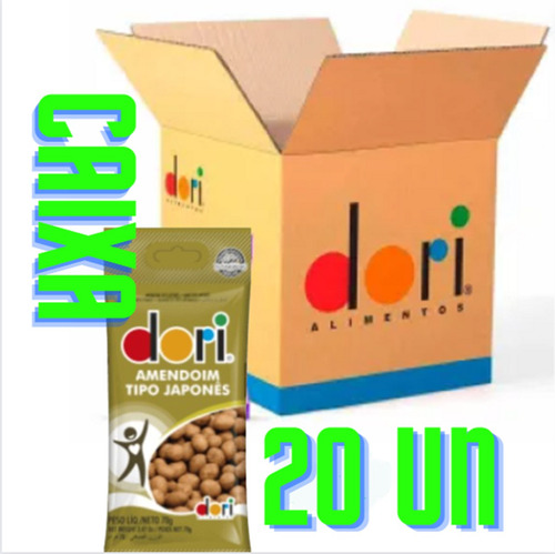 Amendoim Japonês Clássico Dori = Caixa / Kit 20un X 70g Dori
