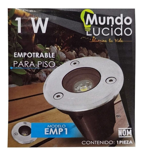 Imagen 5 de 6 de Spot Led Para Piso Empotrable 1w Uso En Exteriores Emp1