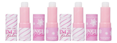 Set Balsamos Labiales Beauty Creations Jingle Balm 4 Pzas
