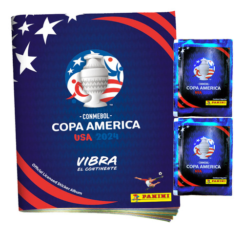 Figuritas Copa América 2024 Usa Panini Pack Álbum +20 Sobres