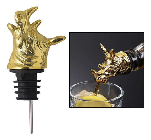 Pourer Vinho Liga De Zinco Veados Alce Rinoceronte 10cm