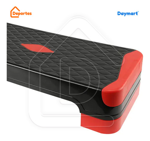 Step Aeróbico Ajustable Yoga Gym Alta Calidad Antideslizante Color Negro
