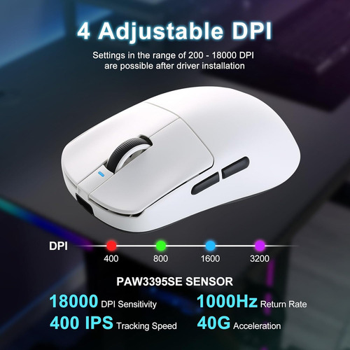 Ratón Inalámbrico Vxe R1 Pro/promax 1k Con Sensor Paw3395se