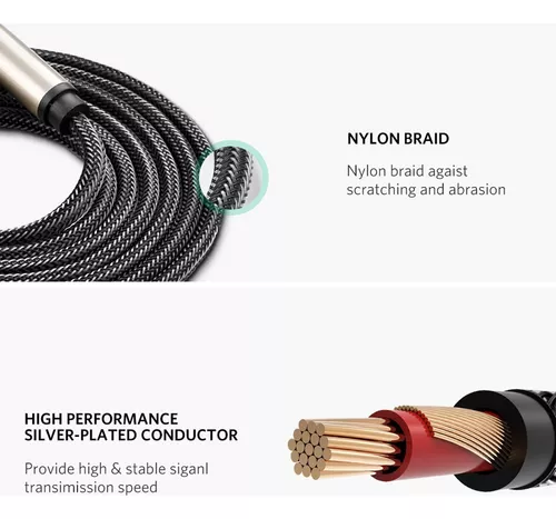 Cable Para Guitarra Electrica Bajo Plug Profesional / Ugreen