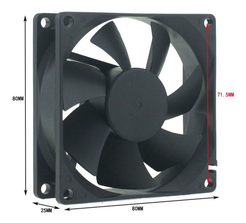 Imagem 3 de 4 de Micro Ventilador Cooler Ventoinha 80x80x25mm 24v Chocadeira