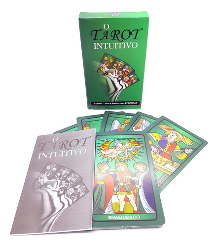 Baralho Tarô O Intuitivo 22 Cartas Com Manual Fácil