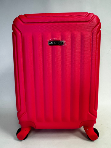 Valija Carry On Equipaje De Mano Low Cost 4 Ruedas Fucsia Lisa