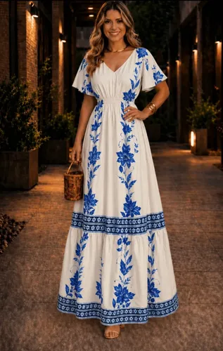 Vestido Feminino Longo Evangélico Elegante Confortável