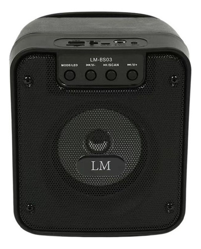 Bocina Portatil 4 Pulgadas Con Led Rgb Lm-bs03