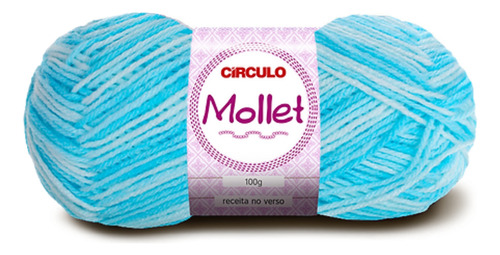 Lã Tricô Circulo Mollet 100gr 200m (500 Tex) 100% Acrílico Cor 9113# - CASCATA