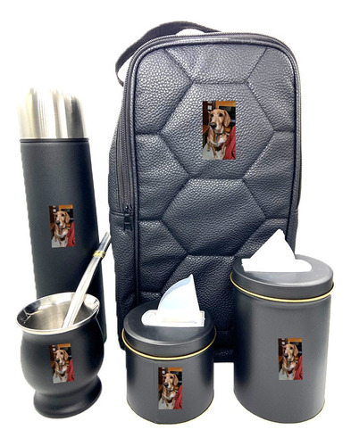 Set Matero Con Termo, Latas, Mate De Acero Mascotas