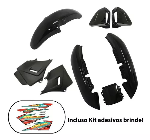 Kit Carenagem Adesivada Honda cbx 200 Strada 2000 Preto - Sportive