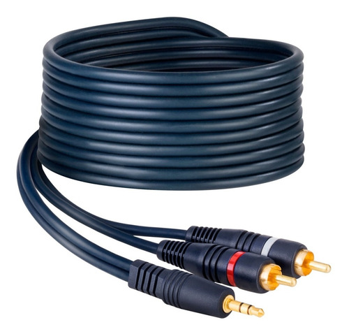 254-045 Cable Para Teatro En Casa De 2 Plugs Rca A Plug 3.5