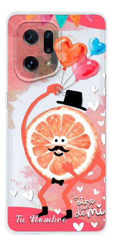 Funda Para Oppo De Parejas Media Naranja Con Nombre De Él