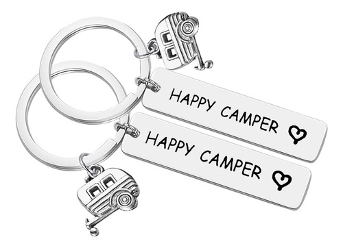 Happy Camper Rv Llavero Para Remolque, Joyeria De Campamento