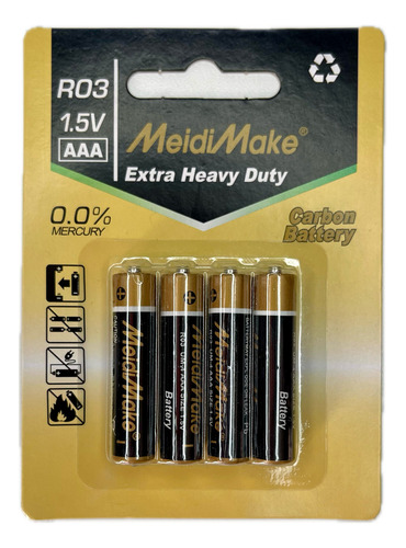 Pilas Alcalinas Aaa Baterías Paquete 1.5v 7th Pack De 4