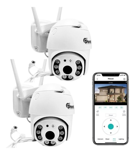 Camara Seguridad Wifi X2 Exterior Domo Audio Zoom Purare®