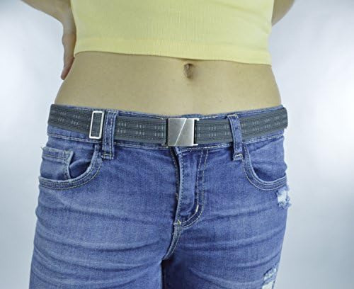 Cinturón Elástico Ajustable Para Mujer Con Hebilla Plana Inv