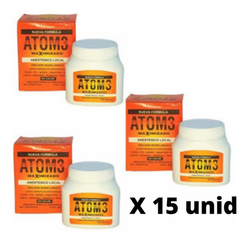 Gel Atom 3 Maximizado Para Dolores 185gr X 15 Unidades