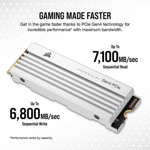 Unidad Ssd Corsair Blanco Ssd Mp600 Pro Lpx Nvme Pcie 4 1 Tb
