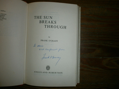The Sun Breaks Through Frank O´grady Autografiado Angus & Ro (Usado)