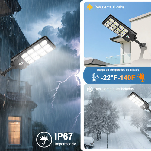 Vedd® Lámpara Led Solar Luminaria Suburbana Alumbrado 2500w