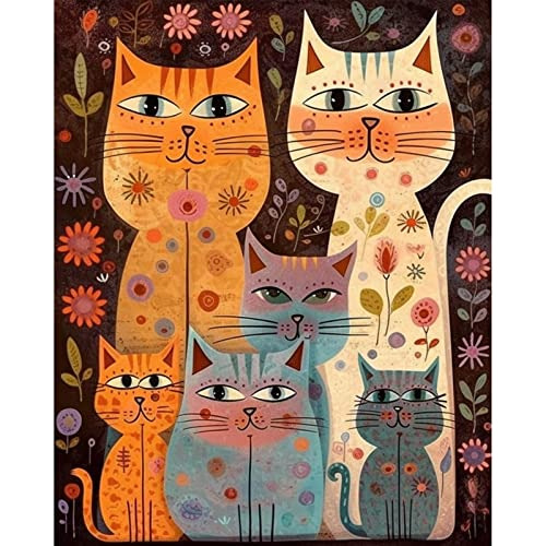 Tucocoo Kits De Pintura Por Números Para Gatos Con Pinceles