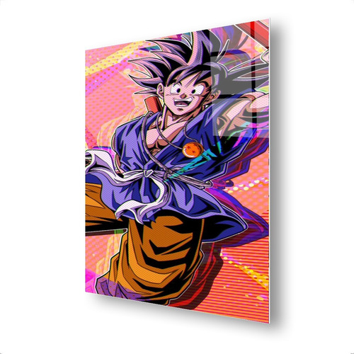 Cuadro Metalico Goku Esfera Anime  Arte Abstracta Aluminio 