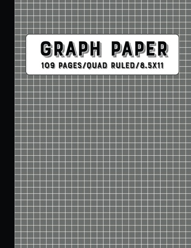 Graph Paper Composition Notebook: Grid Paper, Quad Ruled, 109 Sheets, 8.5x11, De Books, Adisan. Editorial Oem, Tapa Blanda En Inglés