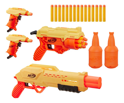 Set 4 Lanzadores Nerf Alpha Strike Mission Ops, 2 Medios