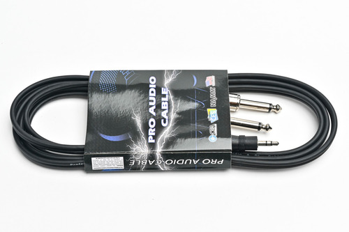 Imagen 4 de 7 de Cable Profesional Mini Plug A 2 Plug Mono Pro Audio 1,8 Mts