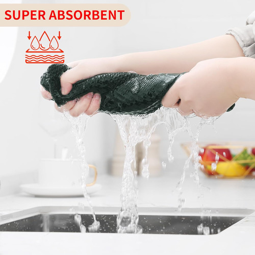Toalla De Cocina De Algodón 100% Con Tejido De Gofre, 33x71