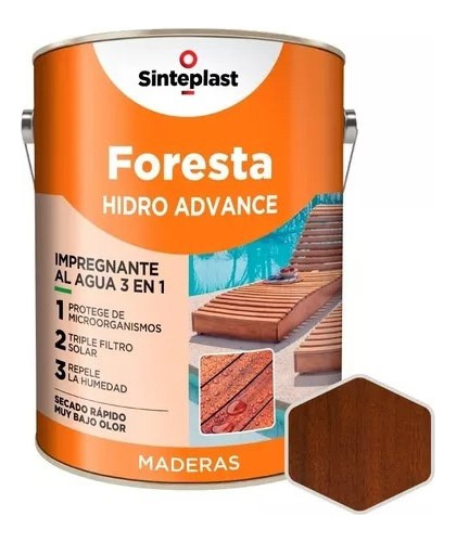 Sinteplast Protector Foresta Hidro Advance Satinado X 1 Color Nogal