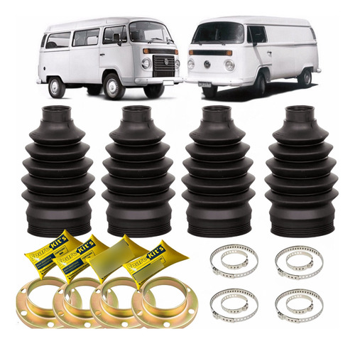 4 Kit Coifa Homocinetica Bolacha Kombi 1.4 1.6 C/ Flange