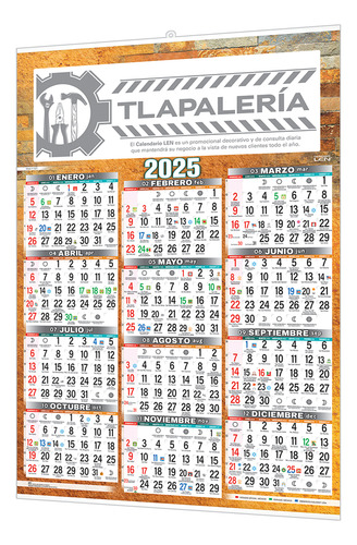 100 Calendario Len De Varilla Industrial + Impreso Anli
