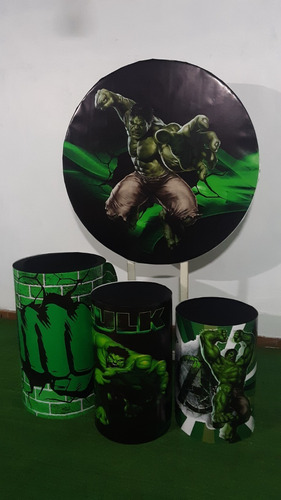 Combo De Fiestas Para Decoraciones Mobiliario Hulk 