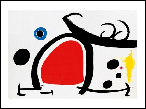 Lamina Fine Art Femme Oiseau Joan Miro 70x50 Myc Arte