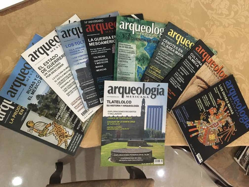 Lote De 10 Revistas De Arqueología Mexicana (no. 80-89)