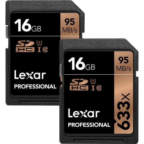 Memoria Sd Lexar Professional 16 Gb 633x C10 Pack X 2