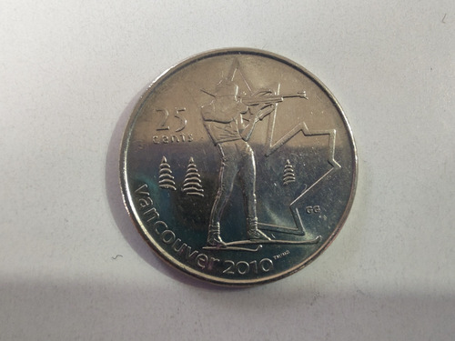 Moneda Canadá 25 Cents 2007 Vancouver Biathlon(x1176--1179