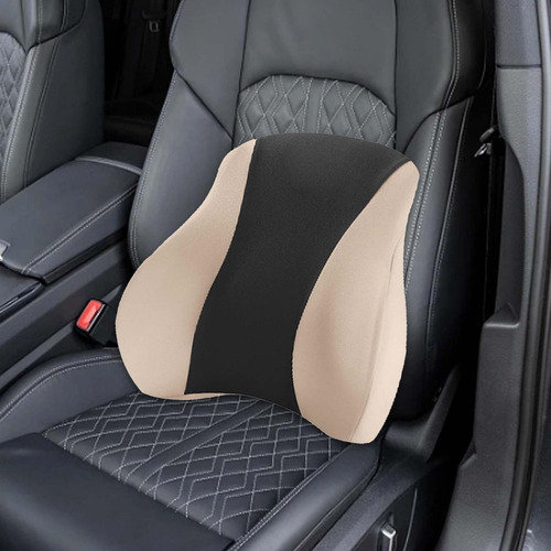 X Almohada De Soporte Lumbar Para Automóvil Soporte Beige