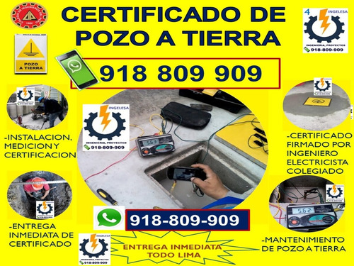 Ingeniero Electricista,certificado Pozo Tierra,planos,megado