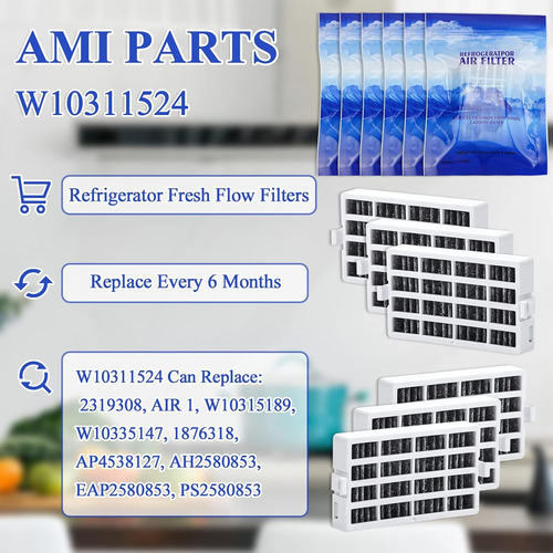Ami Parts W10311524 Filtro De Aire De Flujo Fresco Air1 Comp