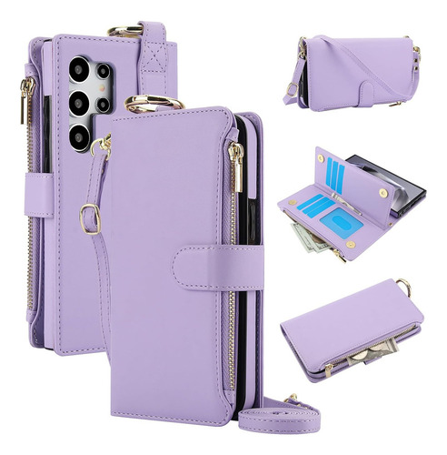 B Funda Tipo Cartera Con Tapa For Samsung Galaxy S24 Ultra