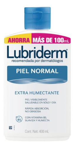 Lubriderm Crema Corporal Piel Normal Extra Humectante 400ml