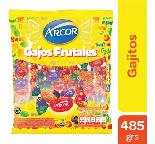 Caramelos Arcor Gajos Frutales - Lollipop
