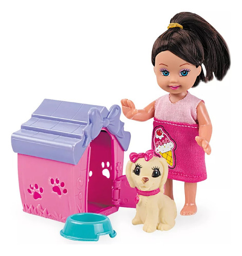 Set Muñeca Tasha Y Su Perrito Mascota - Girls Pop