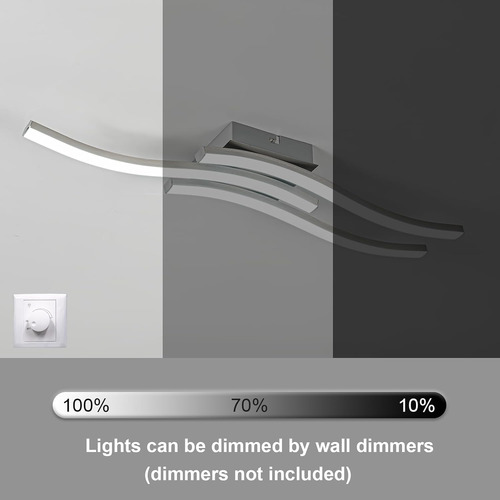 Moderna Lámpara De Techo Led Regulable Curvada Minimalista D