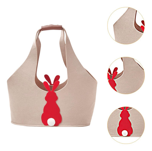 Bolsa De Huevo De Pascua, Cesta De Huevo Reutilizable Caqui