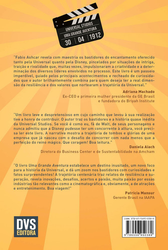 Uma Grande Aventura: Conheça a história da Universal Studios, de Trabulsi Ashcar, Fabio. Editorial Dvs Editora Ltda, capa mole em português, 2021